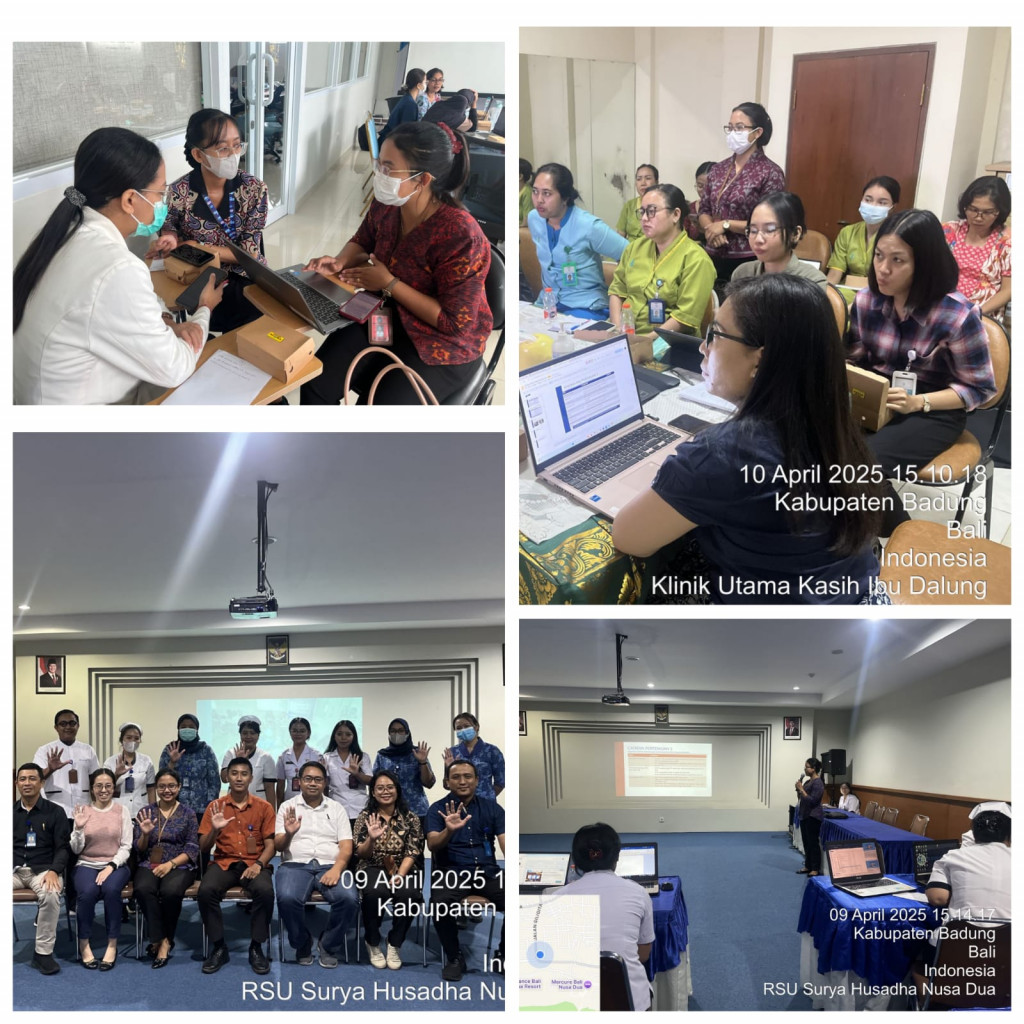 Kegiatan Coaching TB di RS Surya Husada Nusa dua, Klinik Kasih Ibu Dalung dan RS Murni Teguh